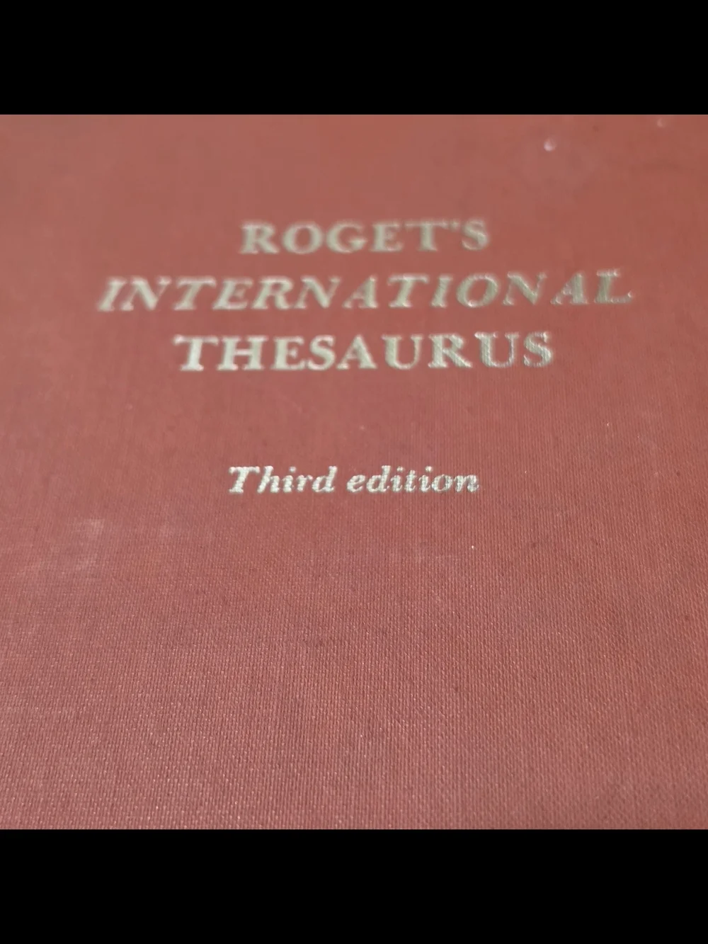 Roget's International Thesaurus Third Edition 1962 Thumb Indexed Hardcover Thoma